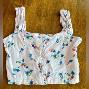 Pink Floral Medium Tank Top